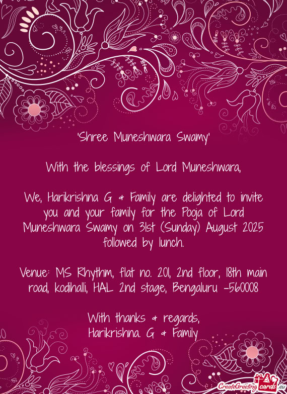 "Shree Muneshwara Swamy"