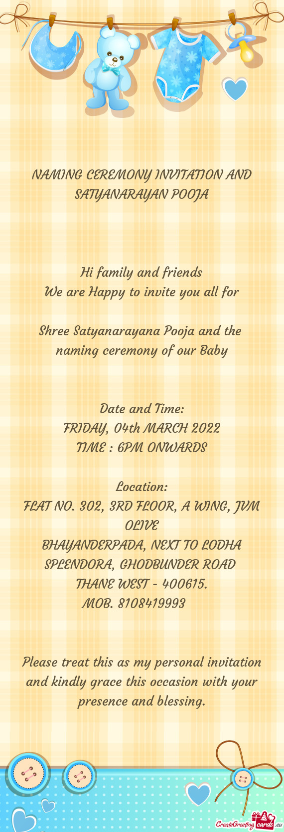 Shree Satyanarayana Pooja and the