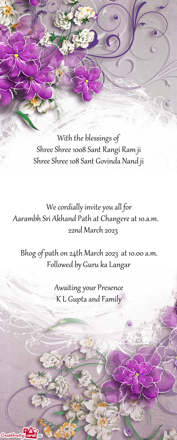 Shree Shree 1008 Sant Rangi Ram ji