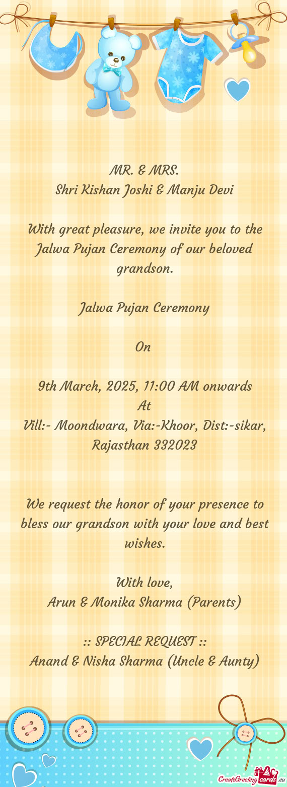 Shri Kishan Joshi & Manju Devi