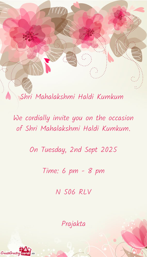 Shri Mahalakshmi Haldi Kumkum