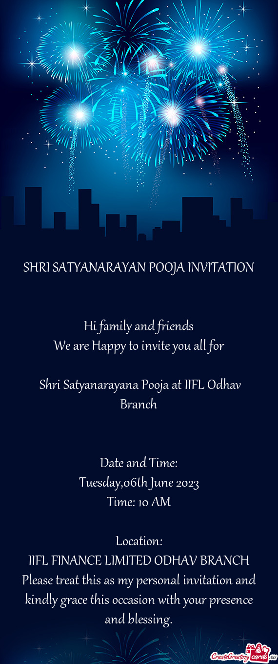 Shri Satyanarayana Pooja at IIFL Odhav Branch