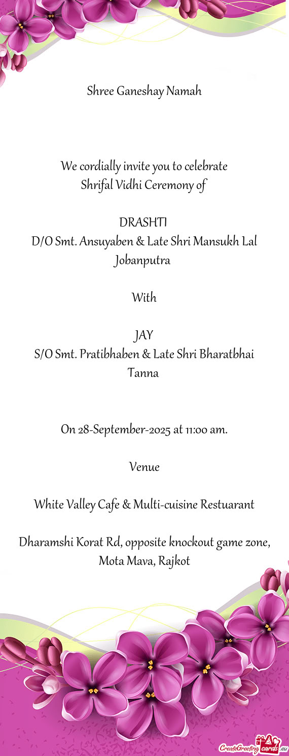 Shrifal Vidhi Ceremony of