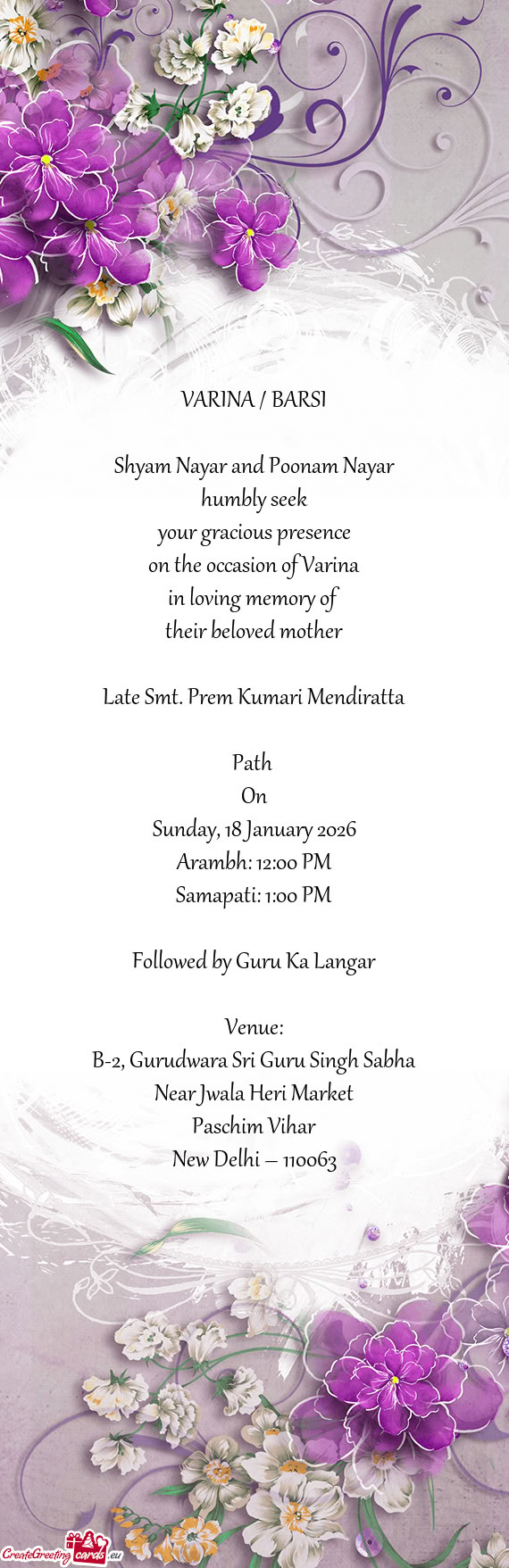 Shyam Nayar and Poonam Nayar