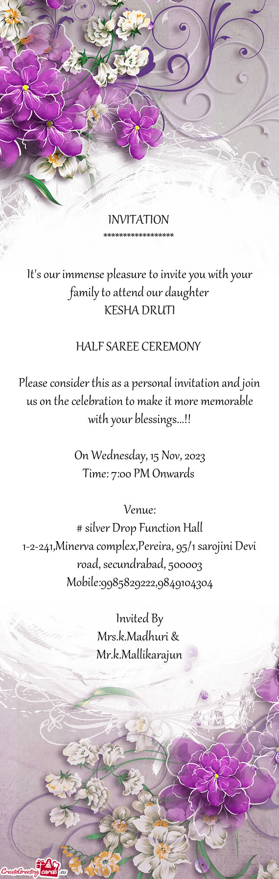 # silver Drop Function Hall