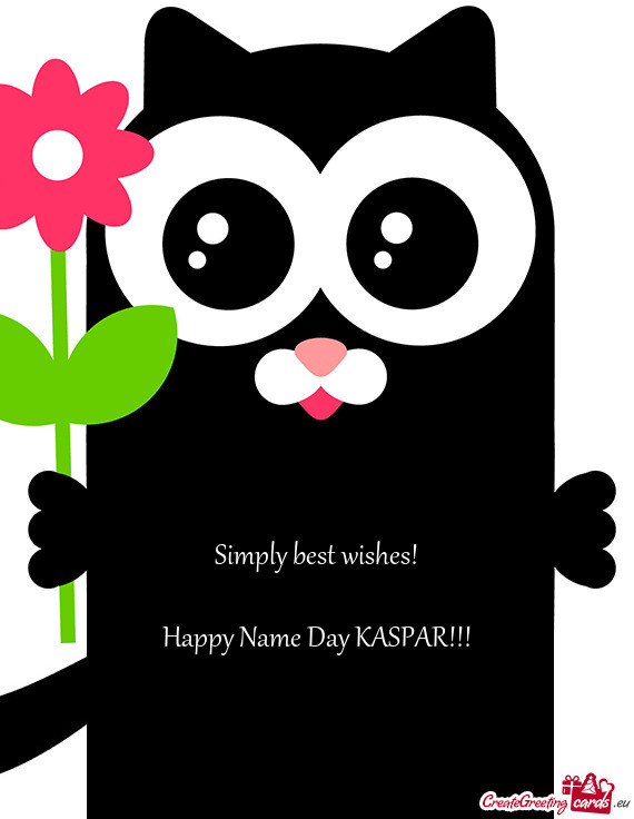 Simply best wishes! Happy Name Day KASPAR