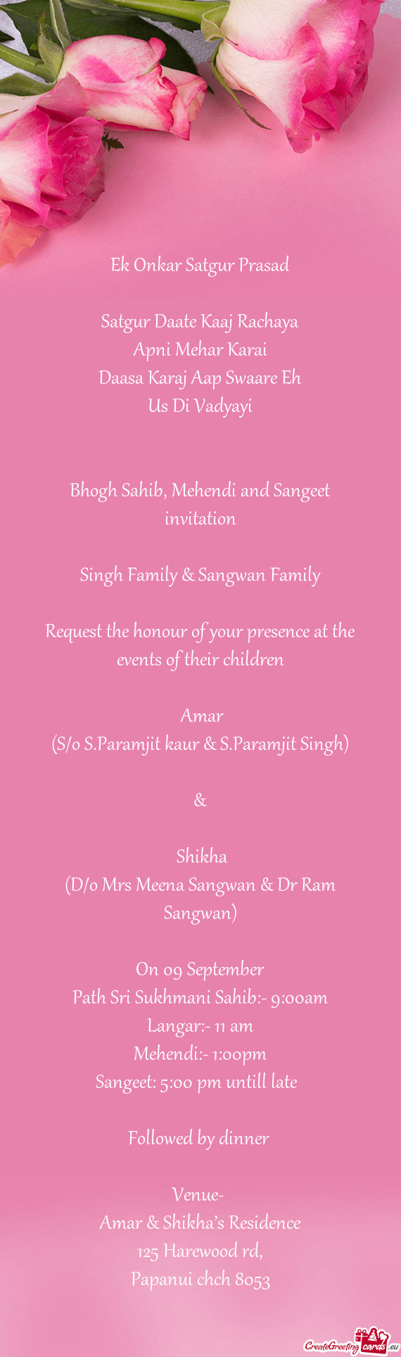 Singh Family & Sangwan Family