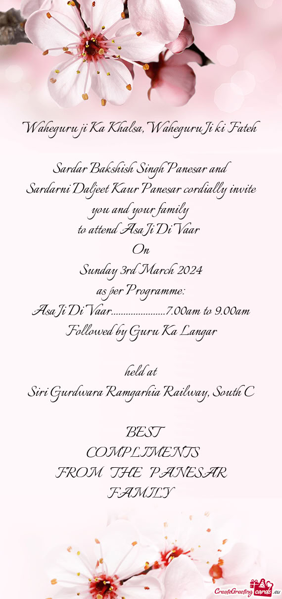 Siri Gurdwara Ramgarhia Railway, South C