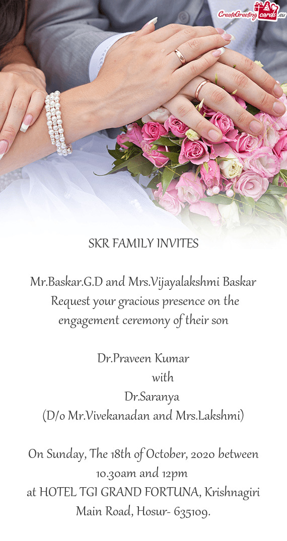 SKR FAMILY INVITES