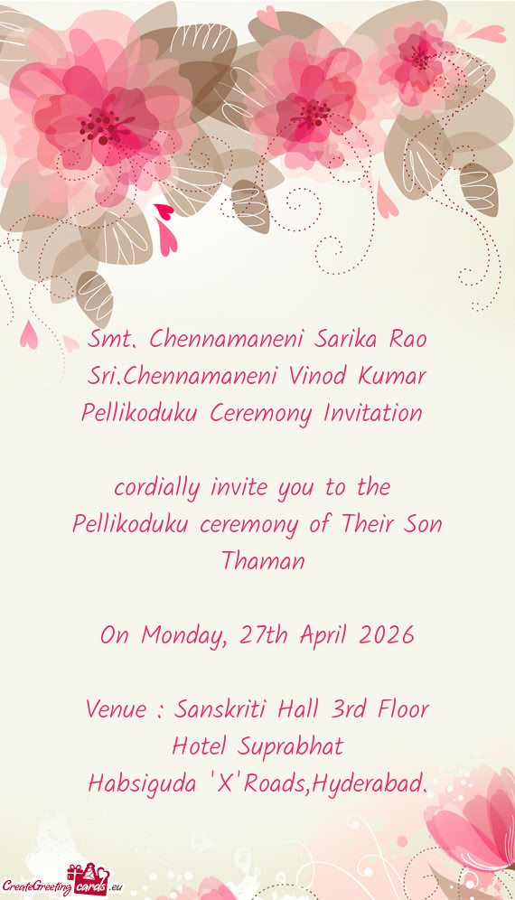 Smt. Chennamaneni Sarika Rao