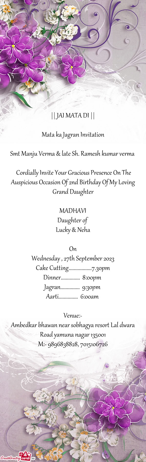 Smt Manju Verma & late Sh. Ramesh kumar verma