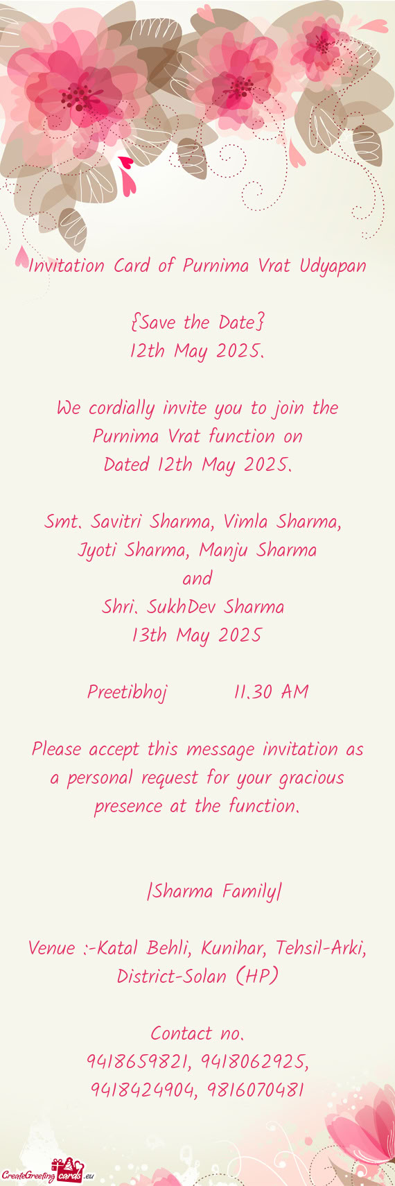 Smt. Savitri Sharma, Vimla Sharma