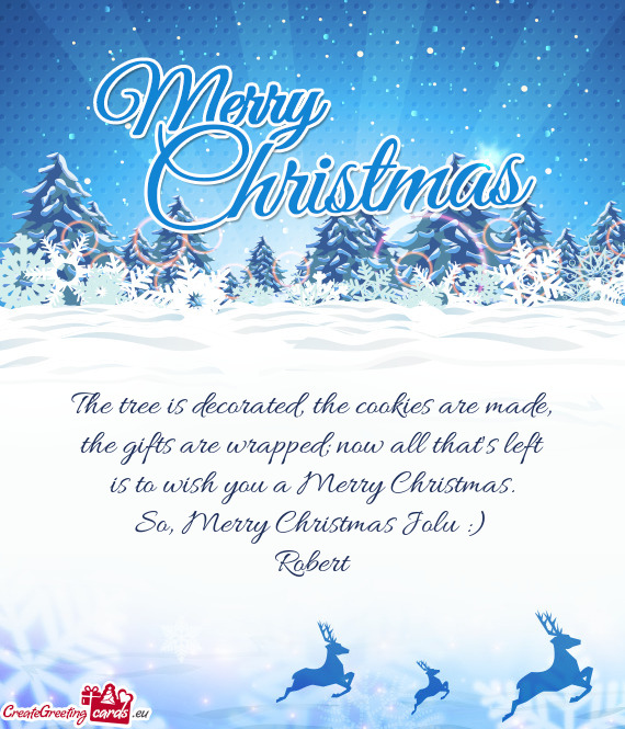 So, Merry Christmas Jolu :)