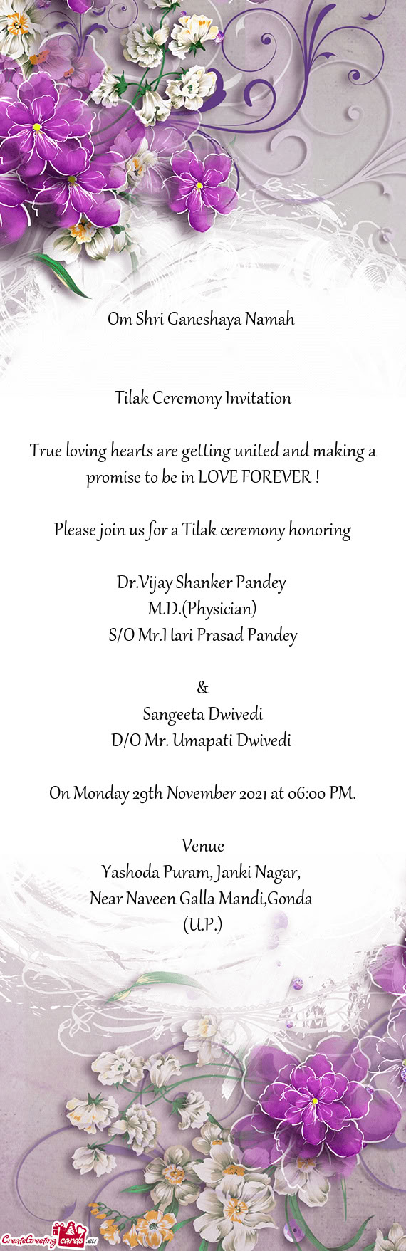 S/O Mr.Hari Prasad Pandey