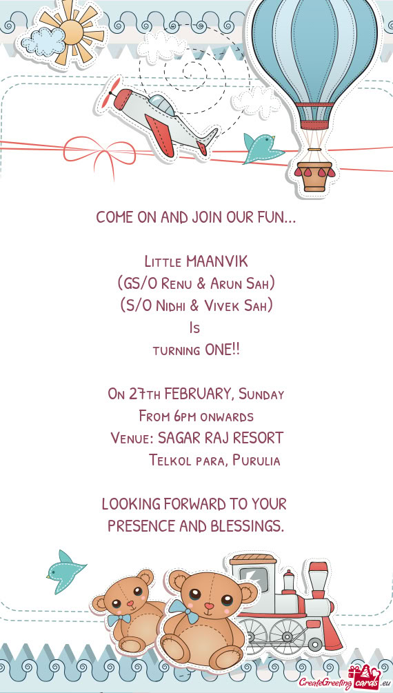 (S/O Nidhi & Vivek Sah)