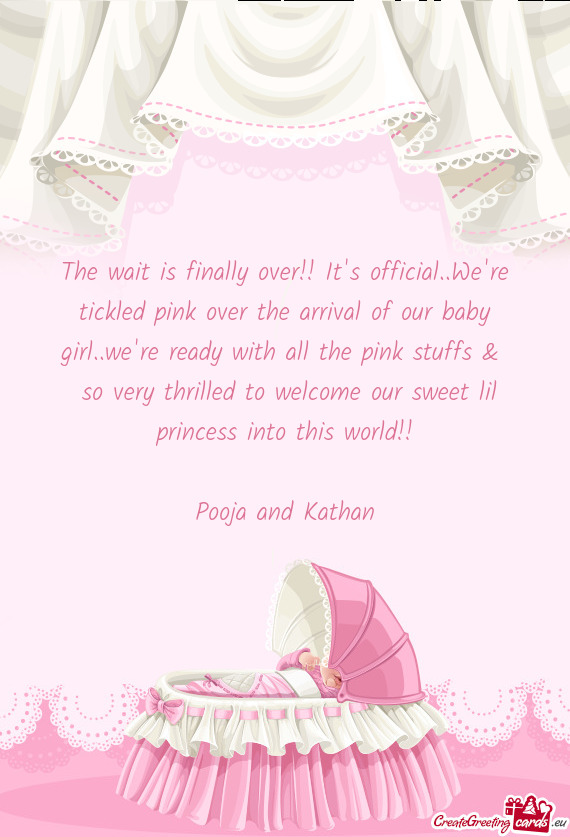 So very thrilled to welcome our sweet lil princess into this world