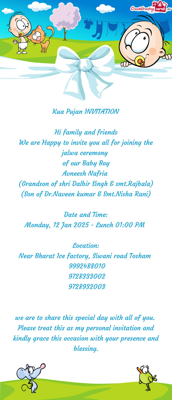 (Son of Dr.Naveen kumar & Smt.Nisha Rani)