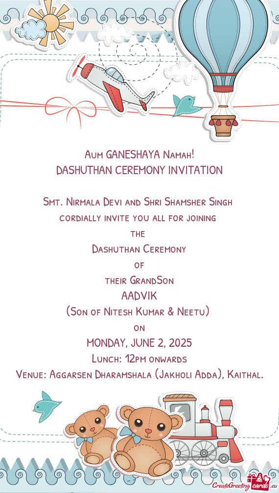 (Son of Nitesh Kumar & Neetu)