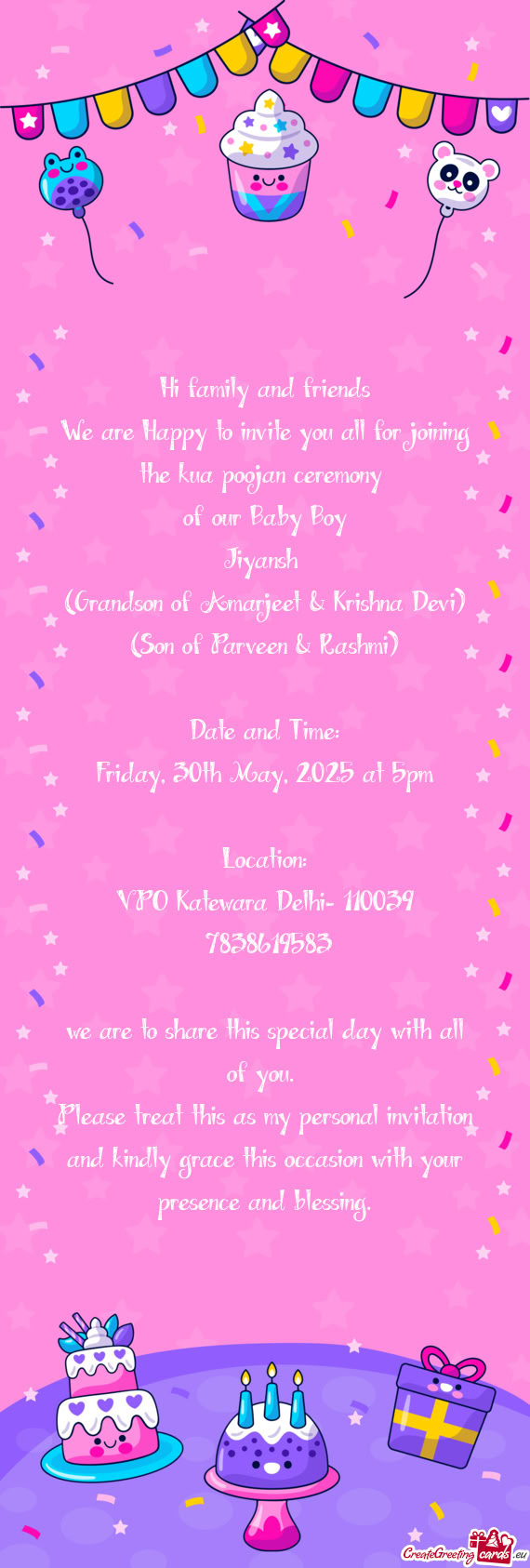 (Son of Parveen & Rashmi)