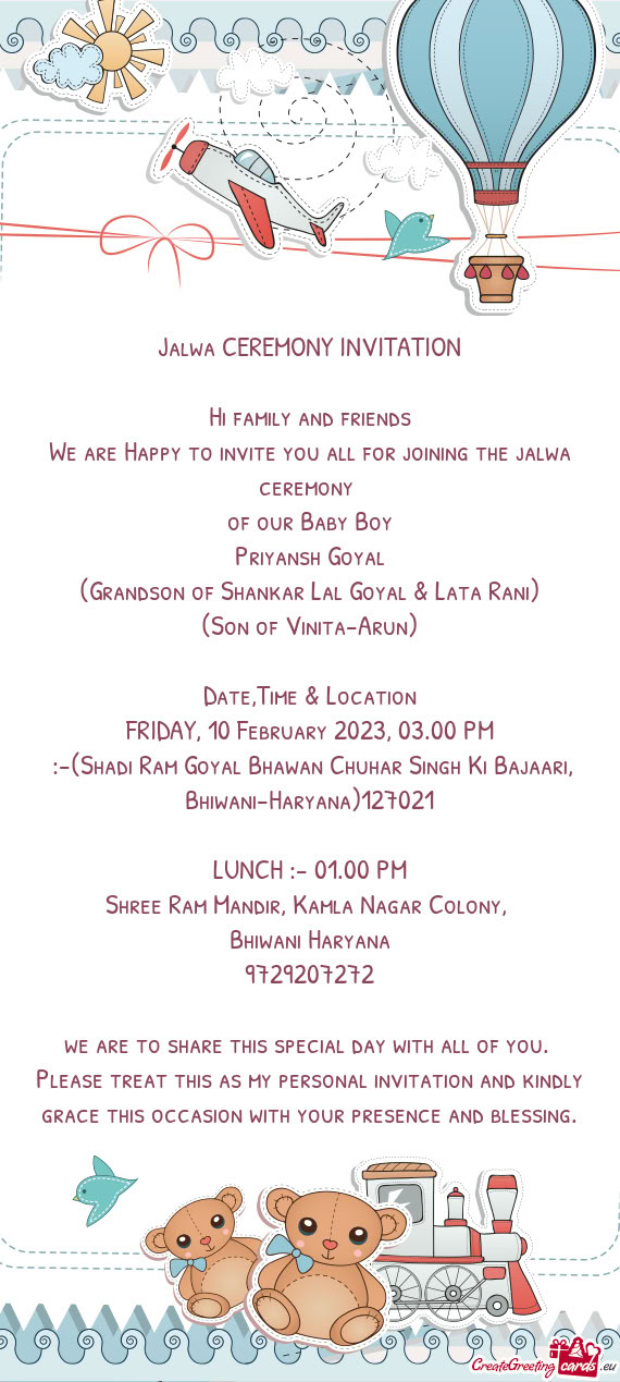 (Son of Vinita-Arun)