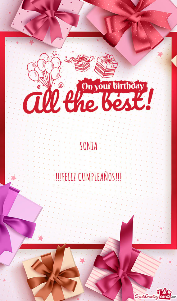 SONIA !!!FELIZ