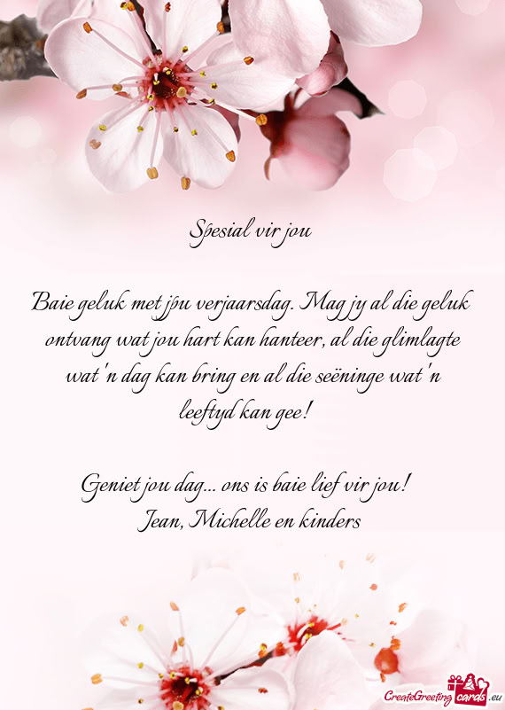 ❤️ Spesial vir jou ❤️