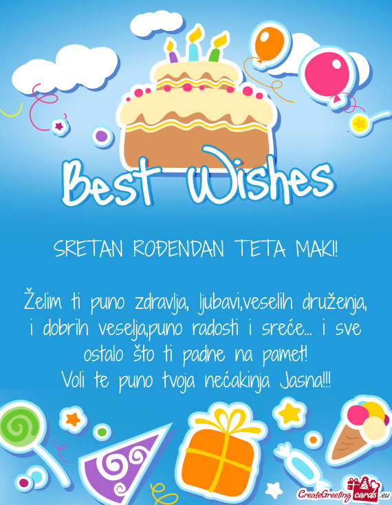 SRETAN ROĐENDAN TETA MAKI