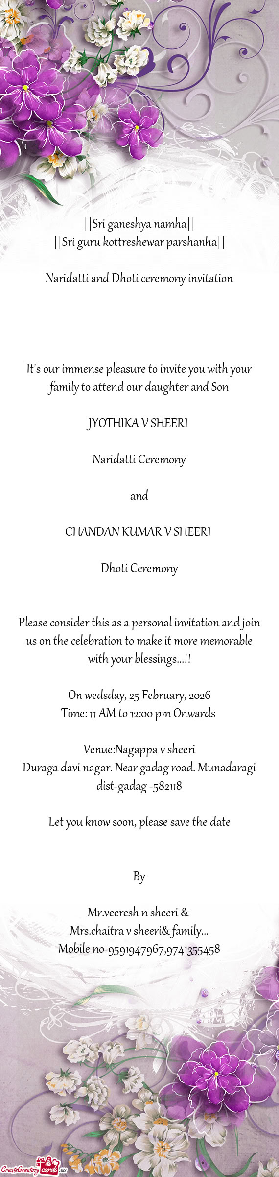 ||Sri ganeshya namha||