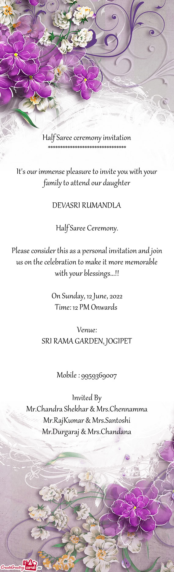 SRI RAMA GARDEN, JOGIPET