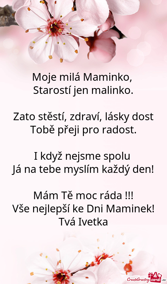 Starostí jen malinko