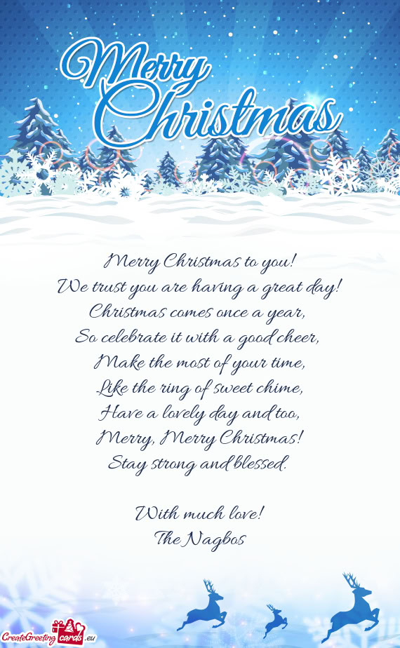 Stay strong and blessed