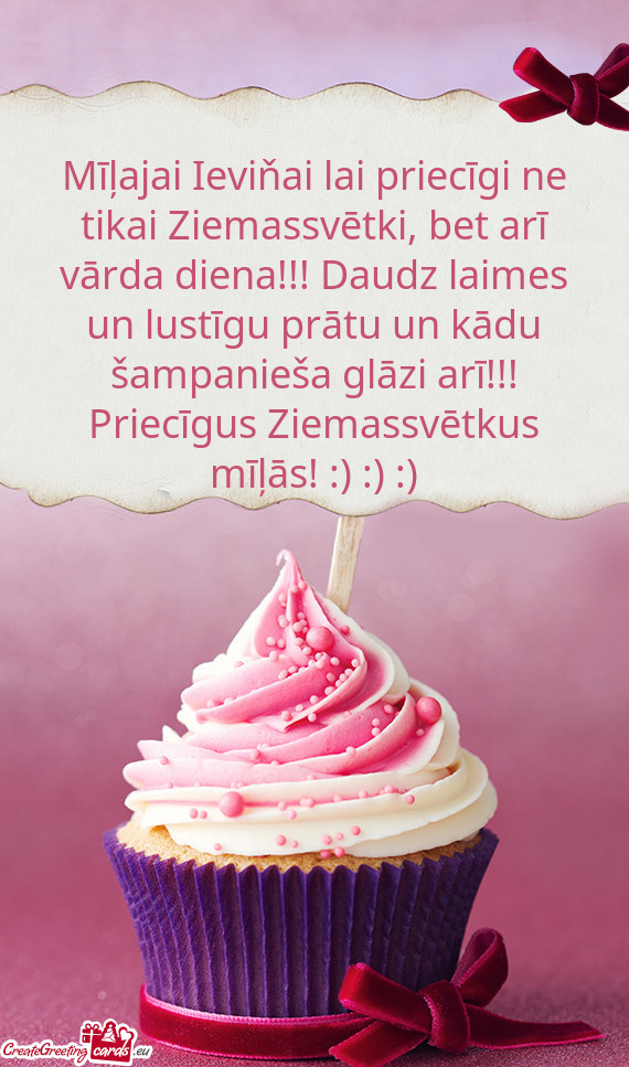 Stīgu prātu un kādu šampanieša glāzi arī!!! Priecīgus Ziemassvētkus mīļās! :) :) :)