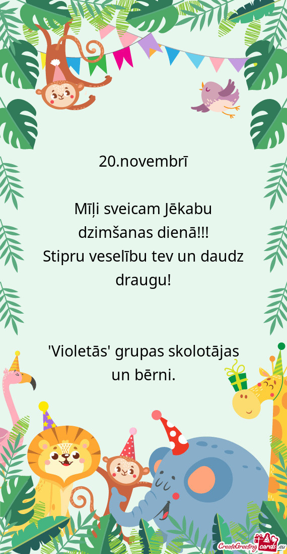 Stipru veselību tev un daudz draugu