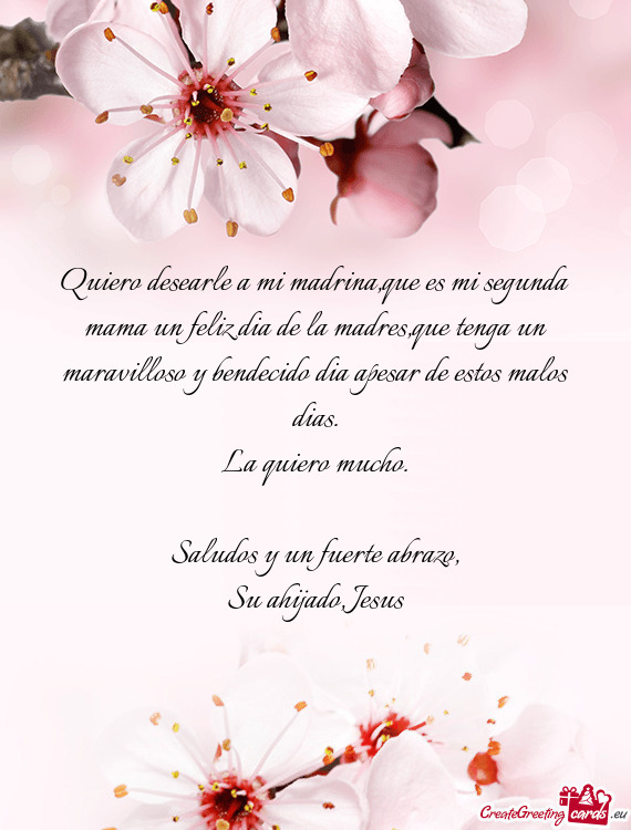 Su ahijado, Jesus