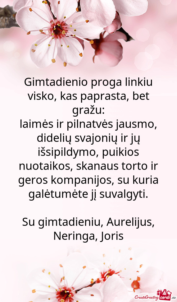 Su gimtadieniu, Aurelijus, Neringa, Joris