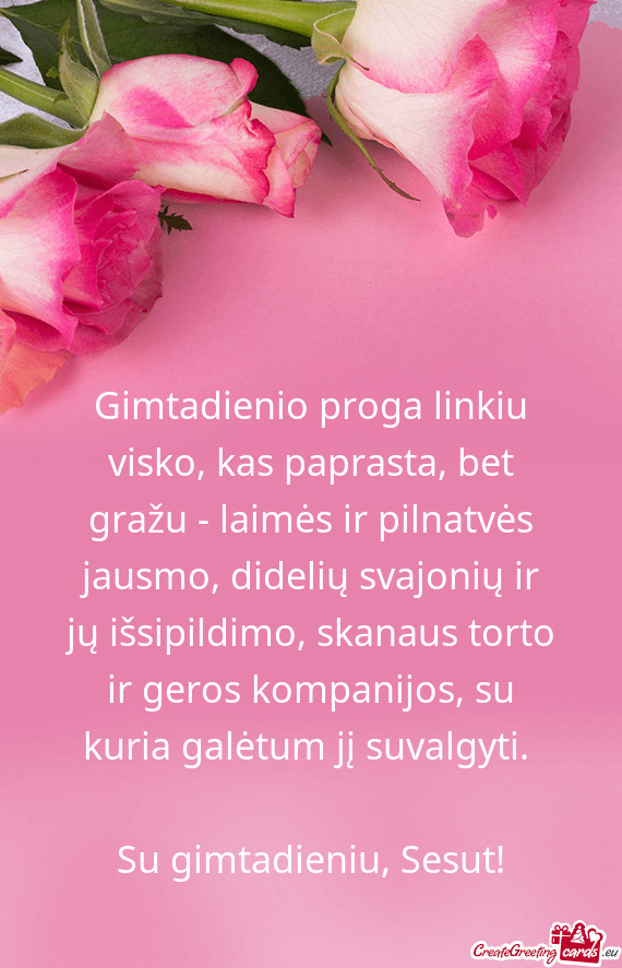 Su gimtadieniu, Sesut