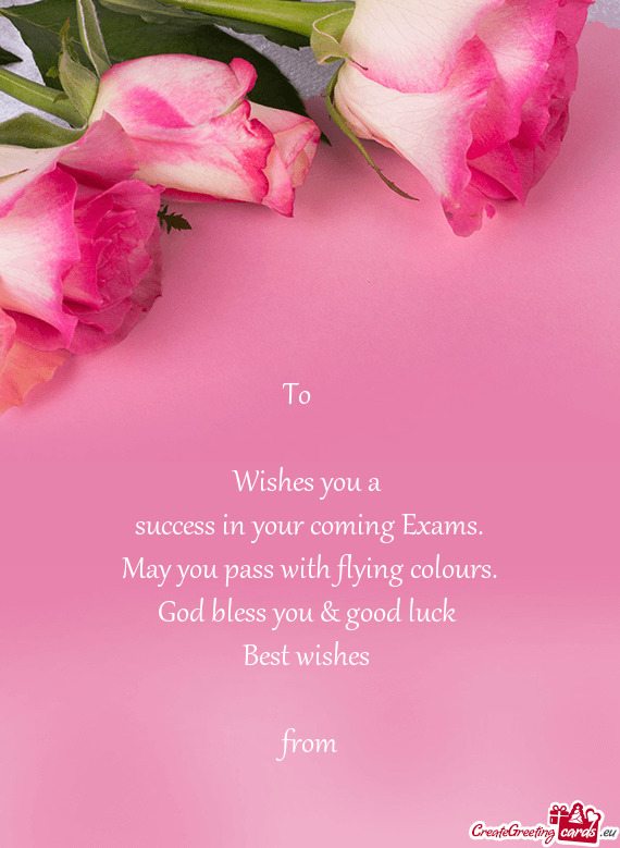 Success in your coming Exams