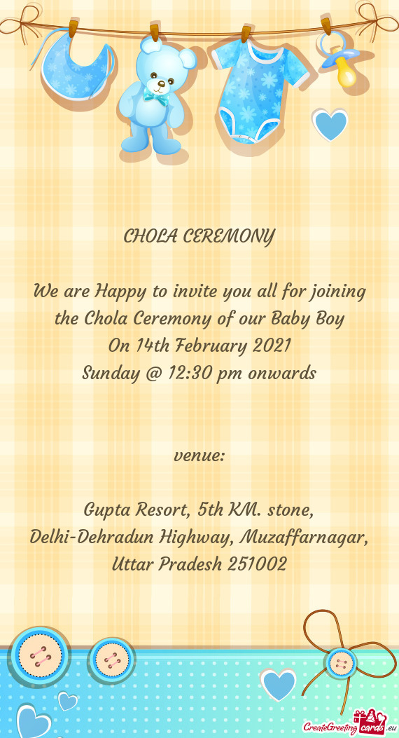 Sunday @ 12:30 pm onwards