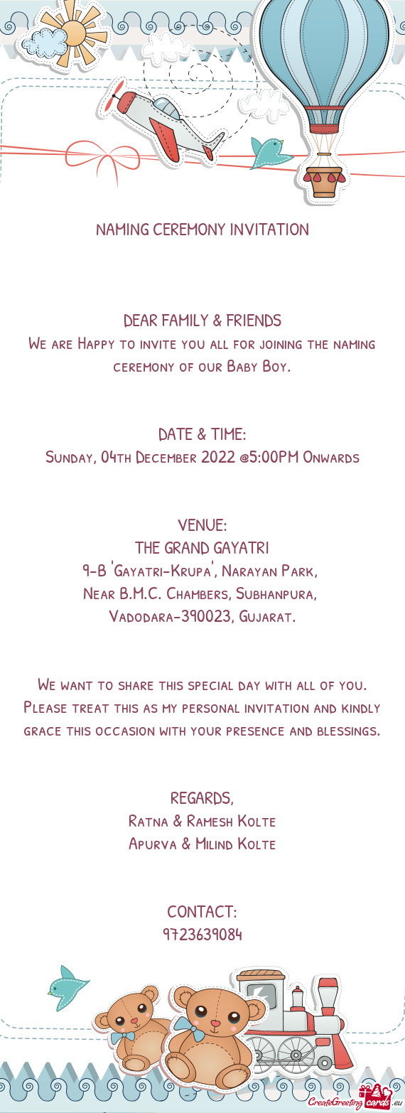 Sunday, 04th December 2022 @5:00PM Onwards