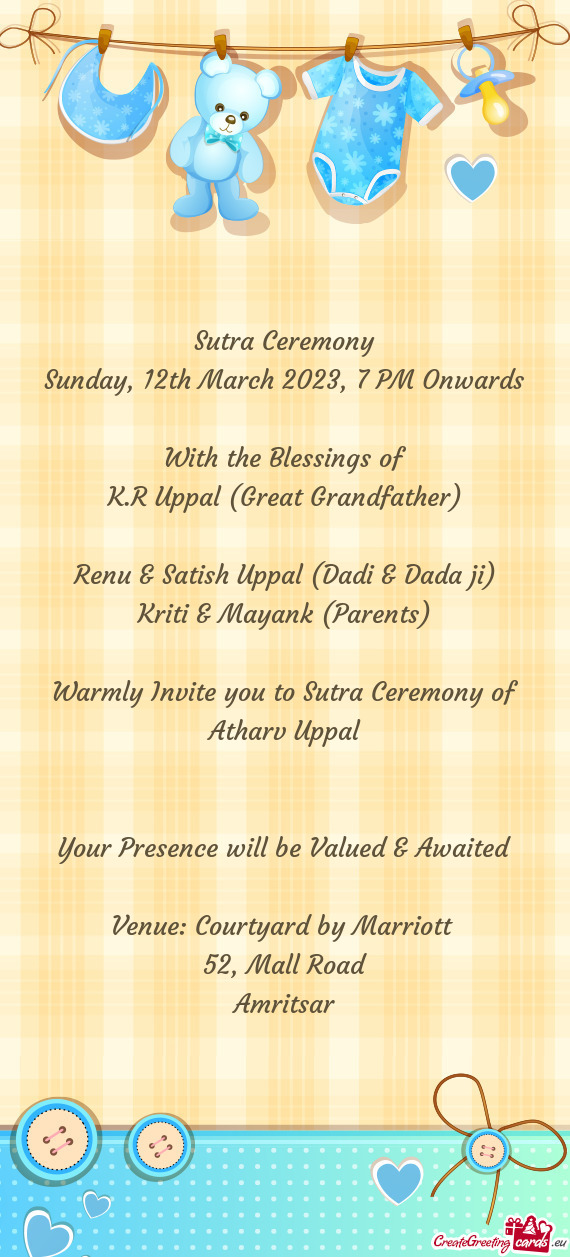 Sunday, 12th March 2023, 7 PM Onwards