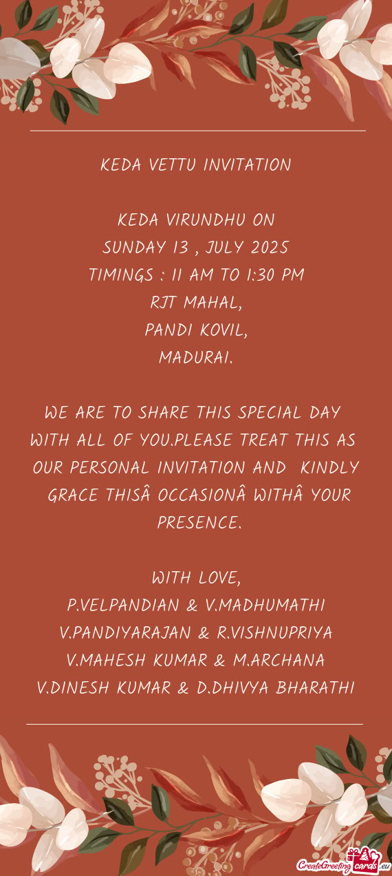 SUNDAY 13 , JULY 2025