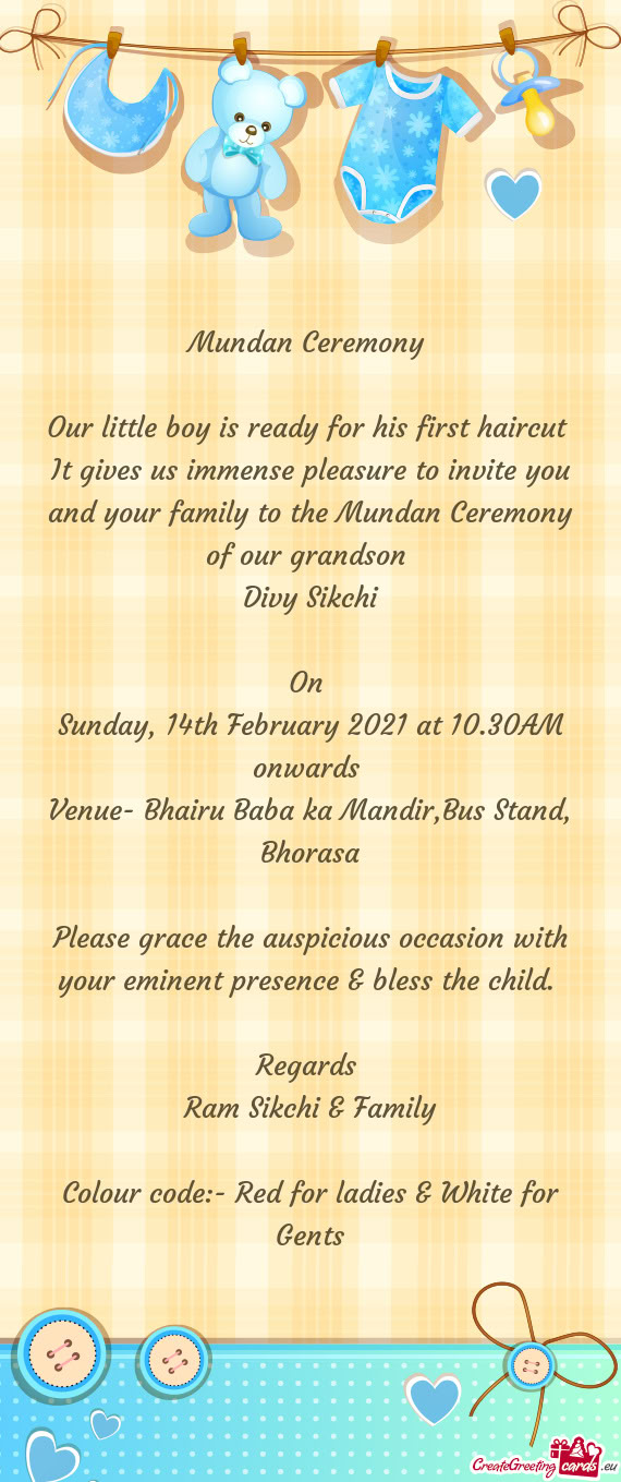 Sunday, 14th February 2021 at 10.30AM onwards