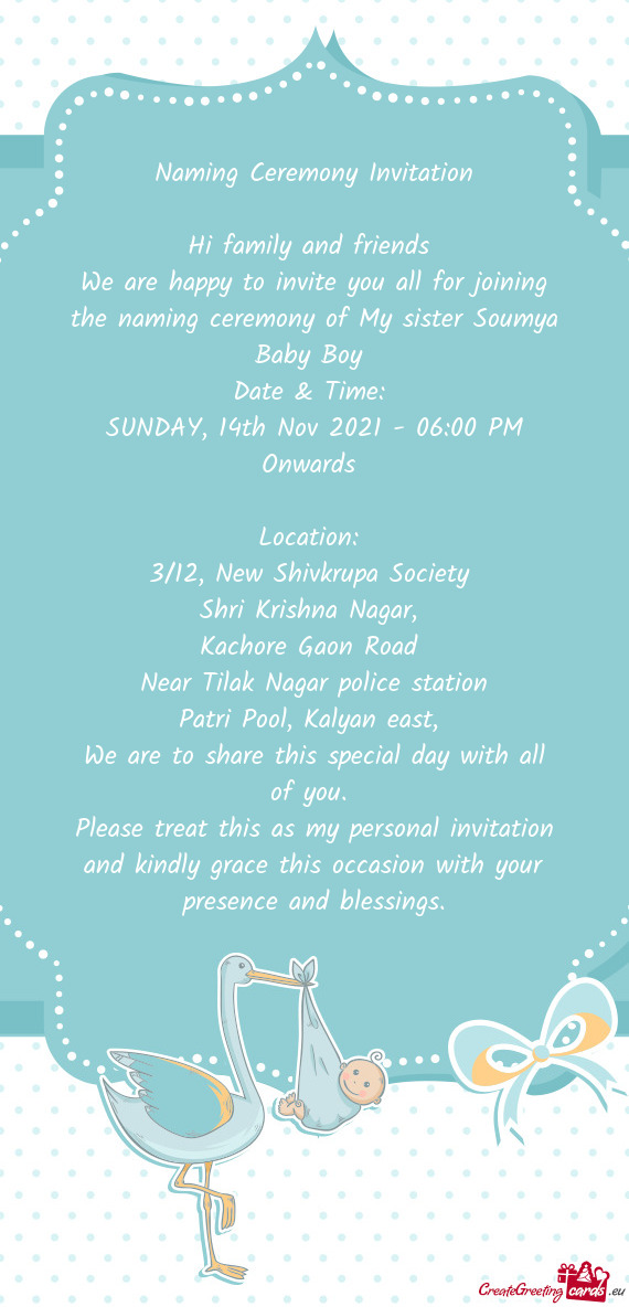 SUNDAY, 14th Nov 2021 - 06:00 PM Onwards