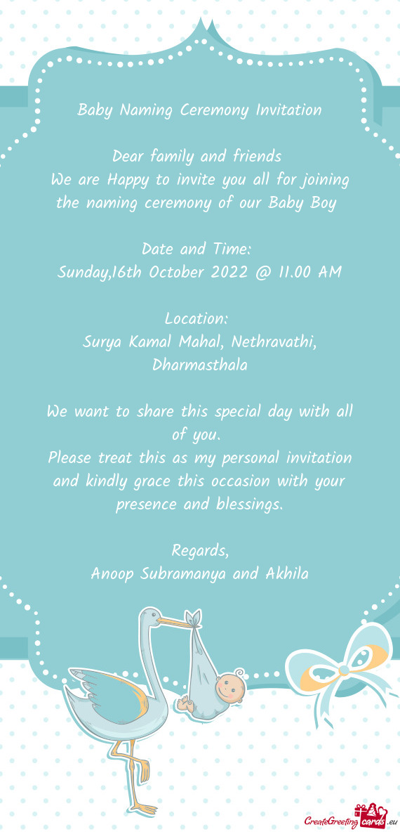 Sunday,16th October 2022 @ 11.00 AM