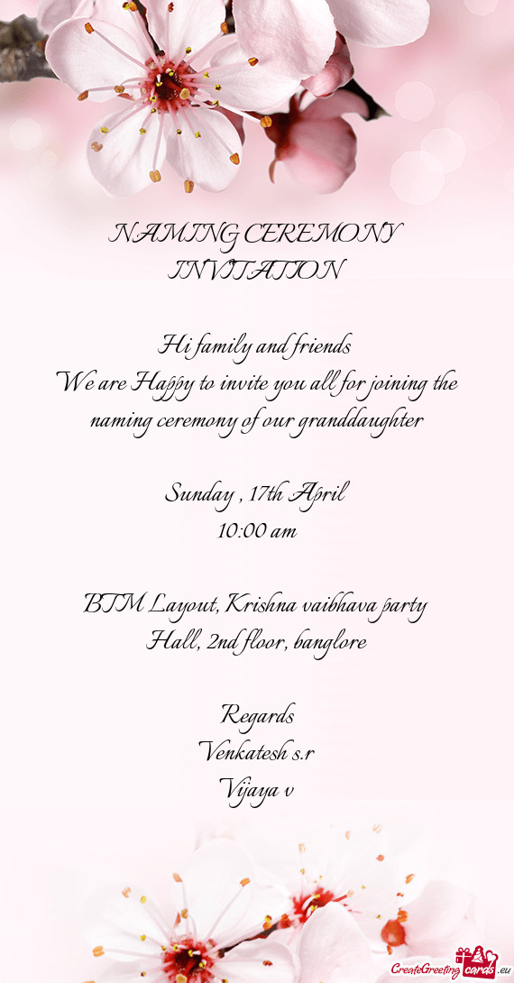 Sunday , 17th April