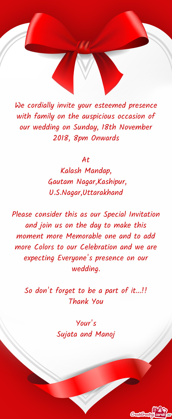 Sunday, 18th November 2018, 8pm Onwards