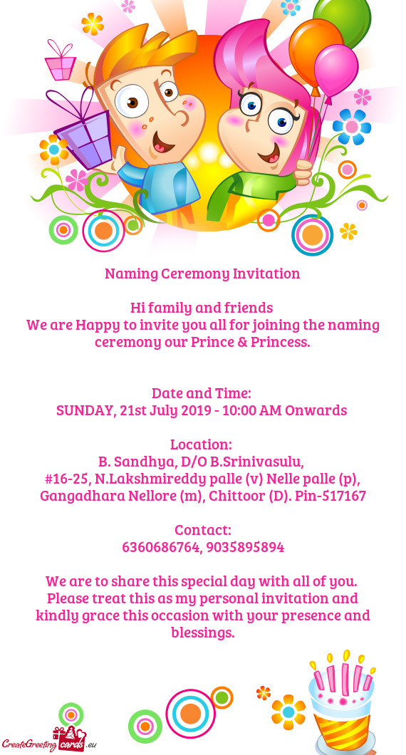 SUNDAY, 21st July 2019 - 10:00 AM Onwards