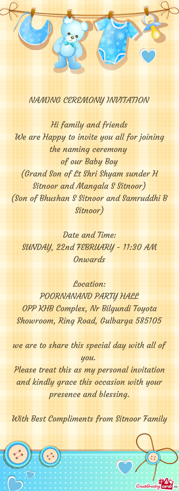 SUNDAY, 22nd FEBRUARY - 11:30 AM Onwards