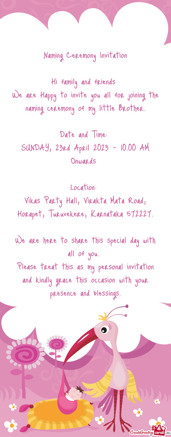 SUNDAY, 23rd April 2023 - 10.00 AM Onwards