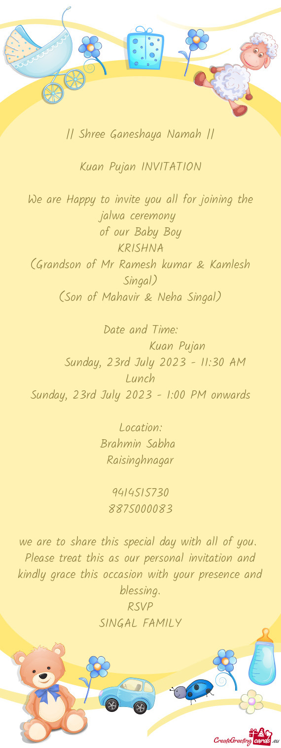 Sunday, 23rd July 2023 - 1:00 PM onwards